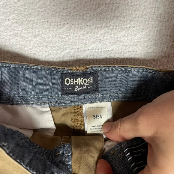 OshKosh B'gosh Navy and Khaki Uniform Shorts with Adjustable Waistband - Picture 4 of 7